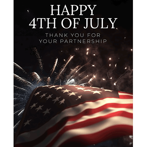 4th of July Thank You For Your Partnership Business eCard